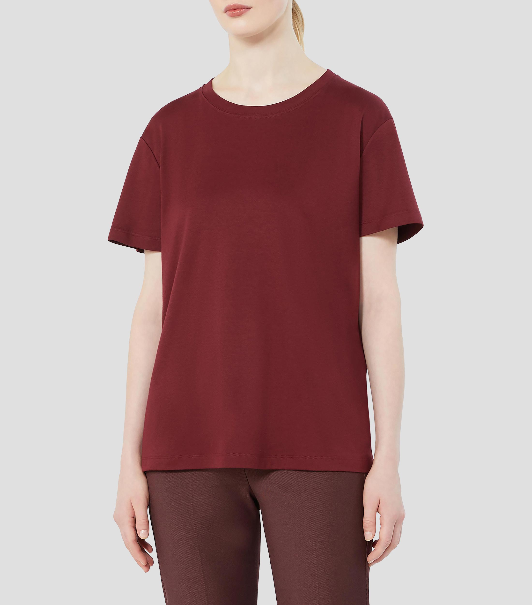 Playera cuello redondo manga corta Lisa Mujer